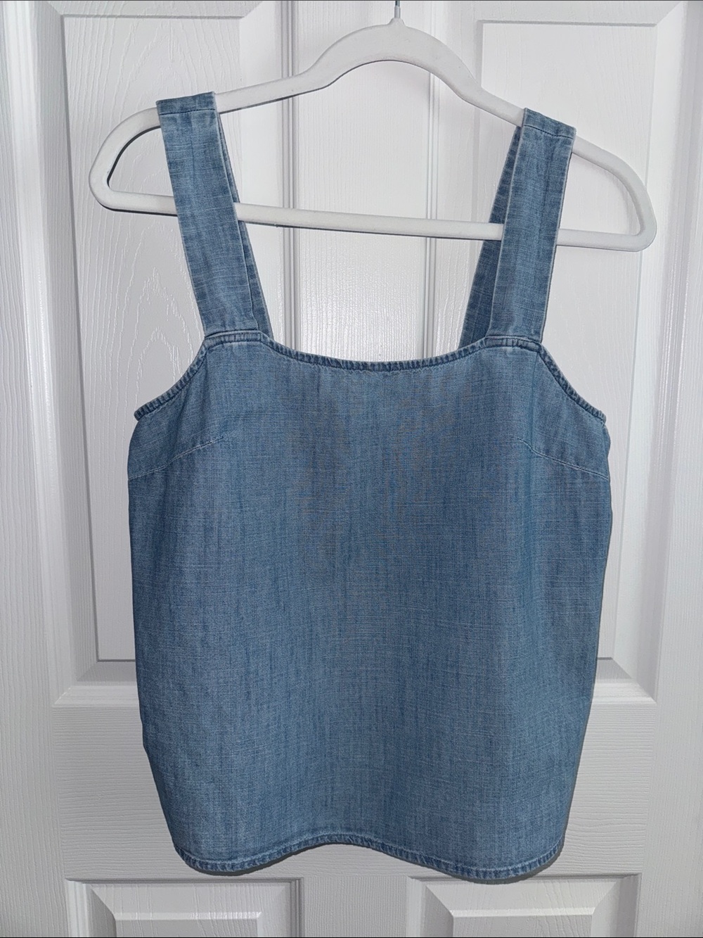 J. Crew Chambray Denim Tank Top - Light Blue